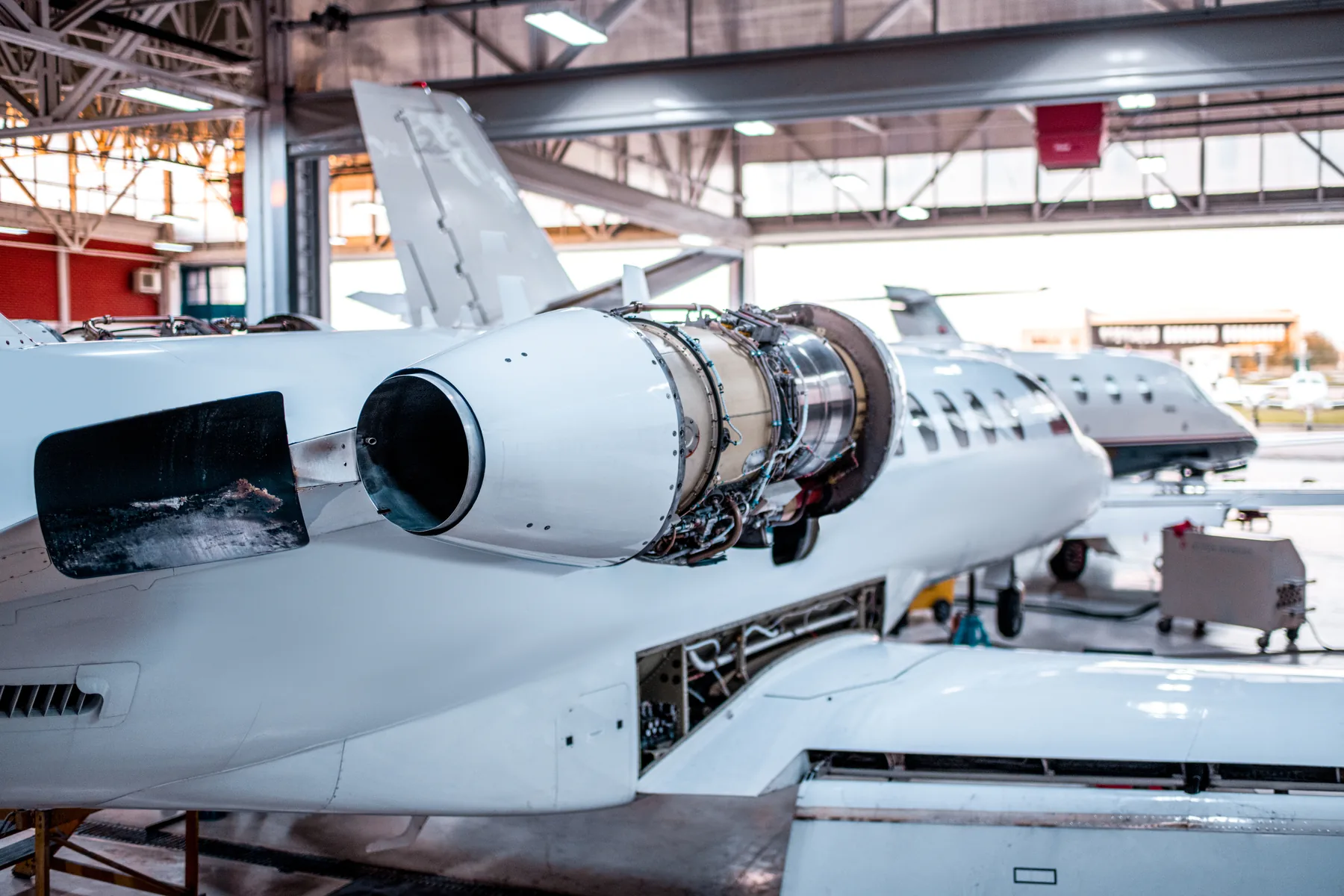 Hangar maintenance bay at Pulse Aviation